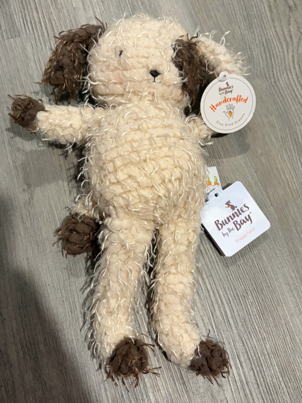 Bunnies by the Bay Cream Plush dog